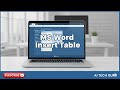 How to Create and Format Table in Microsoft Word Table in MS Word#fullcourse #microsoftwordtutorial