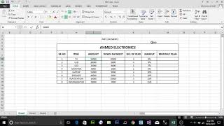 PMT (PAYMENT) FORMULA IN MICROSOFT EXCEL (URDU / HINDI)