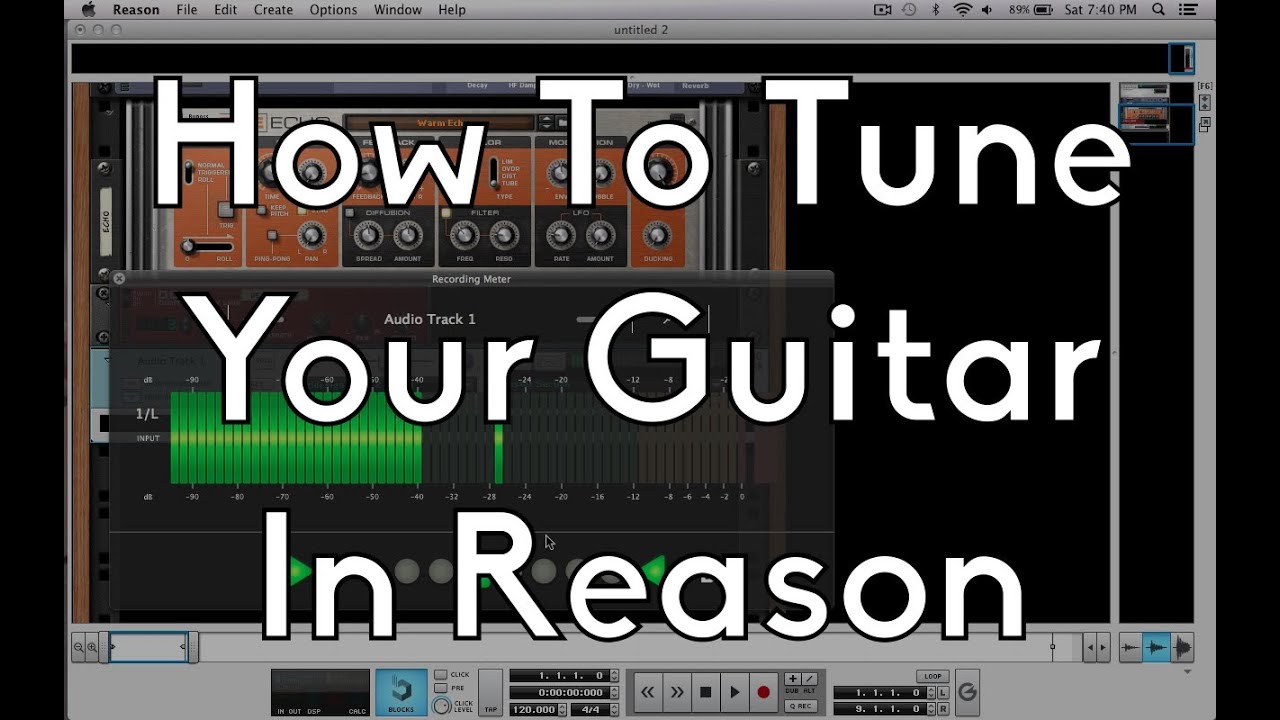 How to tune your guitar in Reason YouTube