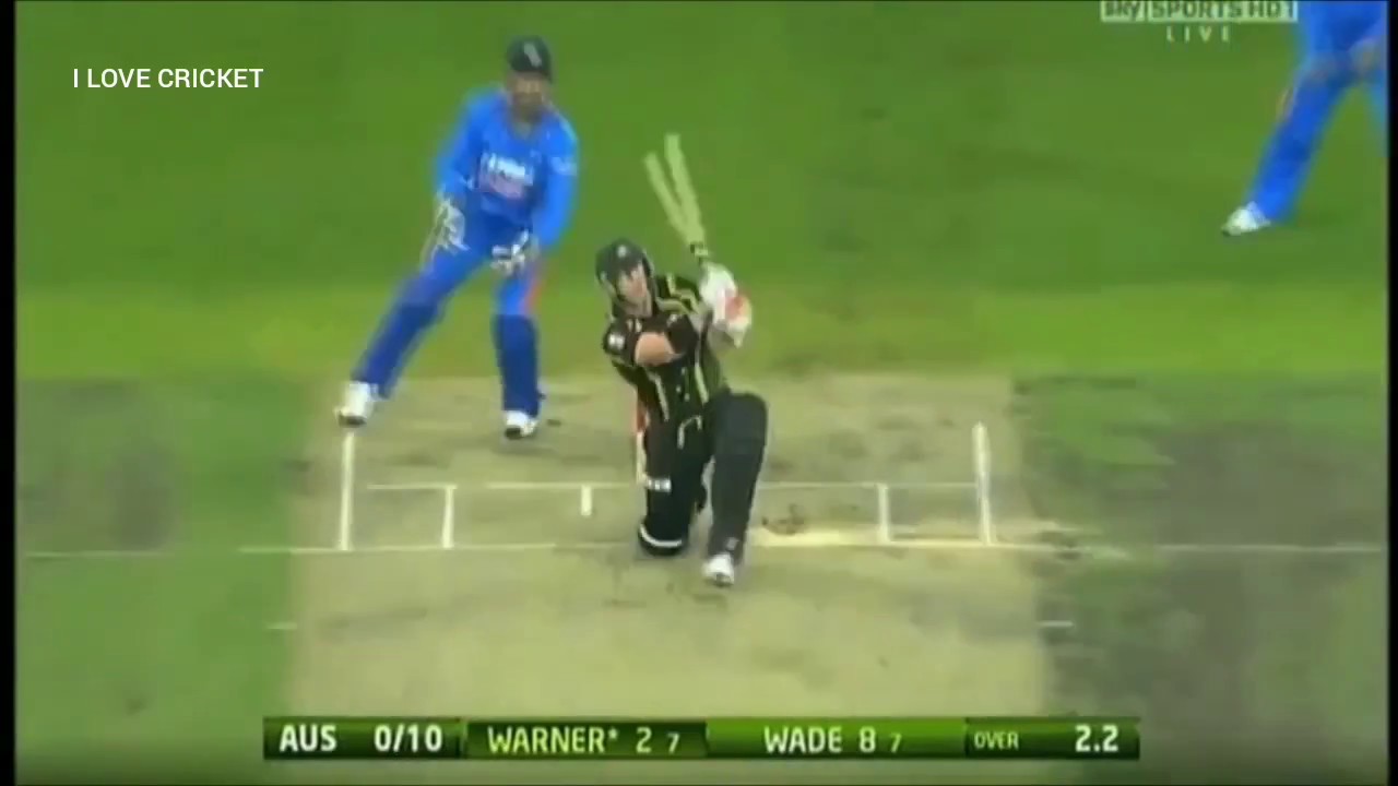 David Warner fast reverse shot in HD