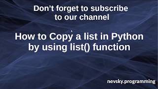 How to Copy a List in Python by using built-in function list()