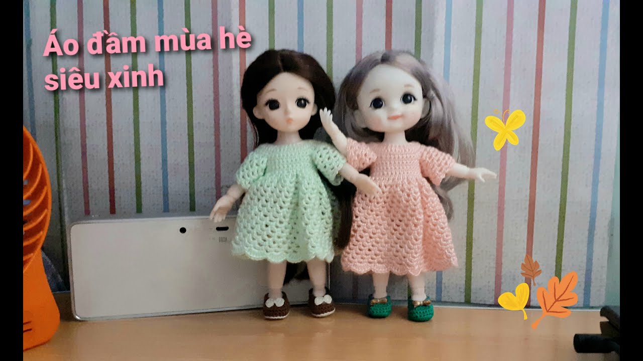 Móc áo đầm mùa hè búp bê 1/8. Phần1
