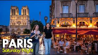 Saturday Night in Paris...But Something Feels Different | Le Marais to Notre-Dame | 4K Paris Walk
