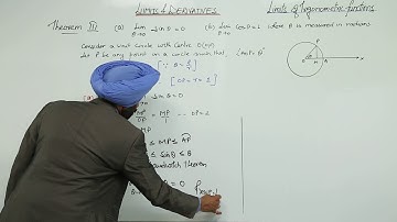 CBSE CLASS 11 MATH - LIMITS -  Theorem III I  Limit of trigonometric functions