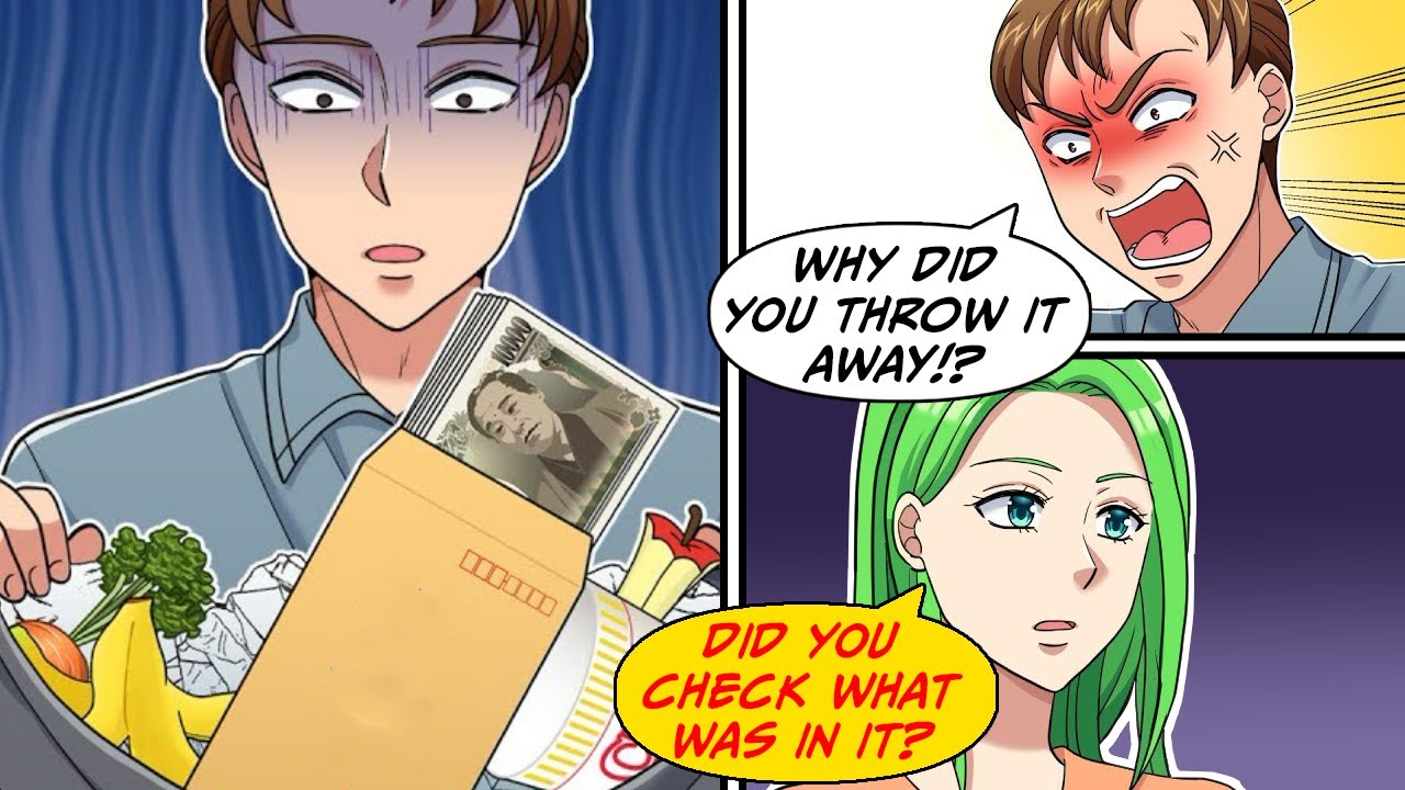 Husband found the money that his parents sent in the trash can