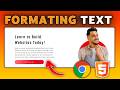 Learn HTML Text Formatting in 6 Minutes