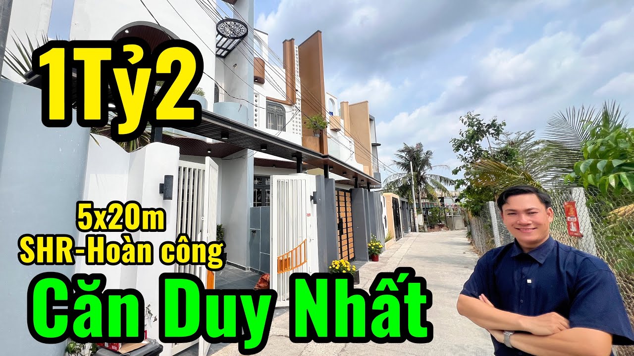👉Nhà Phố chỉ 900 Triệu vào ở- 5x20m nở hậu 6m SHR đã hoàn công.300m Tới Chợ Trung Thành,KCN Cầu Tràm