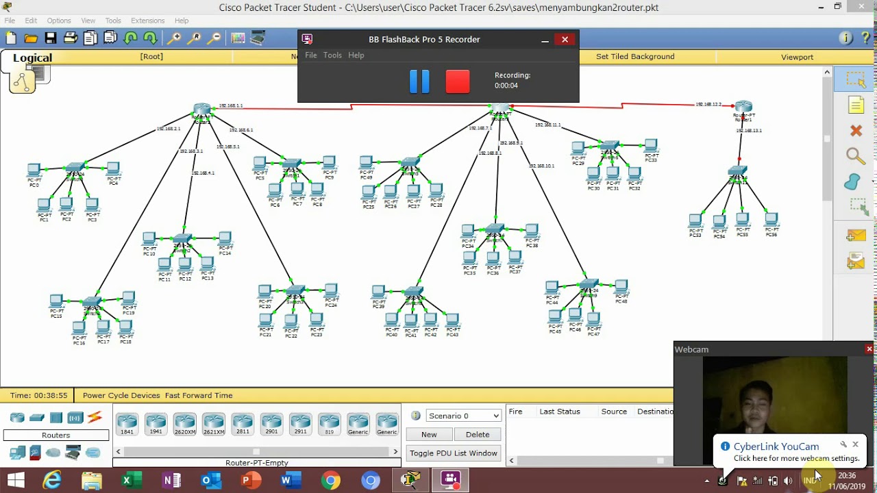 Konfigurasi 3 Router di Cisco Packet Tracer - YouTube