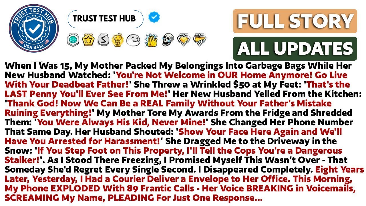 When I Was 15, My Mother Packed My Belongings Into Garbage Bags While Her New Husband Watched...