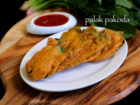 palak pakoda recipe | spinach fritters recipe | palak pakora recipe