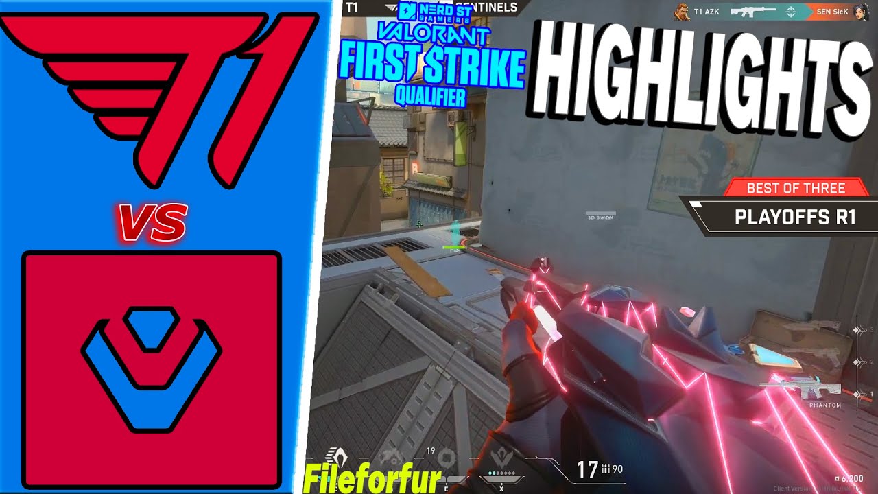 T1 vs Sentinels | HIGHLIGHTS | QUARTER FINAL | VALORANT FIRST STRIKE CLOSED QUALIFIERS BO3
