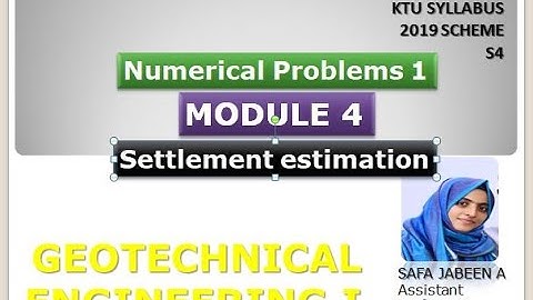 Geotechnical Engineering I-KTU Syllabus-Module 4- Numerical Problems- 1