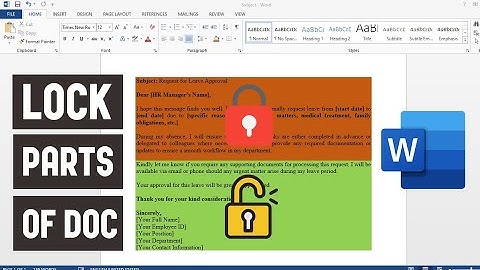 Vergrendel delen van een document om bewerking in MS Word te voorkomen