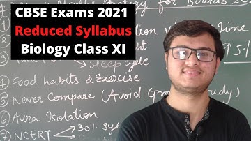 CBSE 2021 Reduced Syllabus | Biology | Class XI