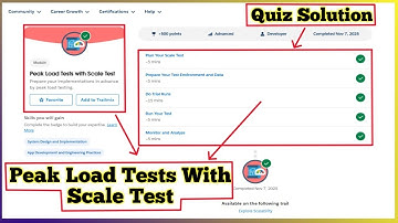 Peak Load Tests with Scale Test | Salesforce Trailhead | Quiz Solution