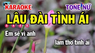 Karaoke Lâu Đài Tình Ái Tone Nữ ( C ) Nhạc Sống Mới || Karaoke Siêu Thị