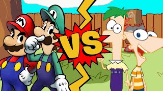 M.u.g.e.n Battles Marioluigi Vs Phineasferb Super Mario Bros. Vs Phineas And Ferb