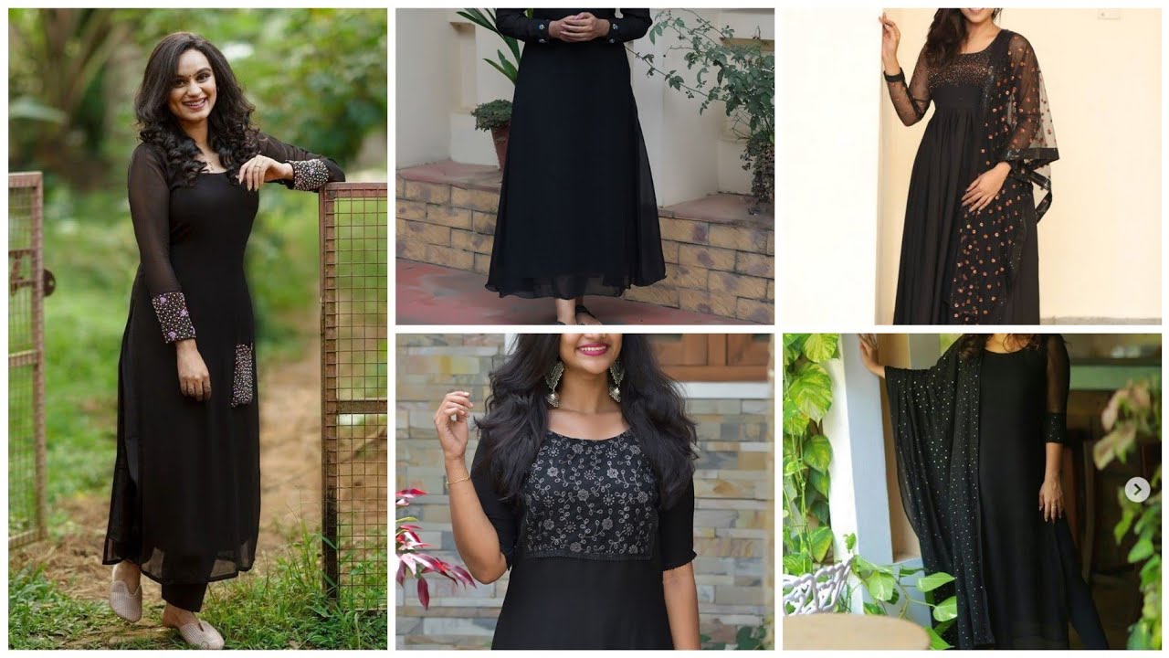 Buy Instant Charm Black Gown With Latkan, Pakistan Salwar Kameez Black Kurti  With Pant & Duppatta for Woman, 3 Piece Kurti Palazzo Set for Woman Online  in India - Etsy