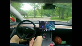 Tesla FSD v 12.3.6, HW3 - Retesting a normal v11 route - East of Cleveland, OH