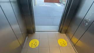 3 stage chime! Thyssenkrupp Evolution Blue MRL Traction Lift @Docklands Melbourne CBD, VIC