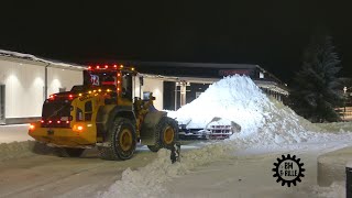 Volvo L120H in Snow clearing with Siljum Multiplog Xline (Snowplow) winter 202324