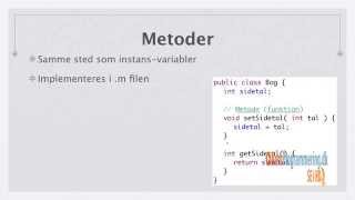 Java kursus / undervisning #14 | Instans variabler og metoder i Java OOP