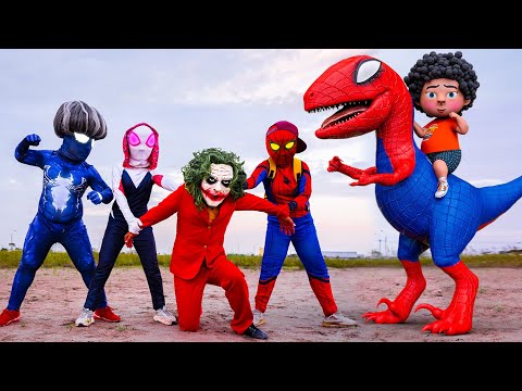 TEAM SIPDER-MAN Rescue Baby Miss T From TEAM BAD GUYS Joker, Dinosaur SIPDER | Scary Teacher 3D IRL