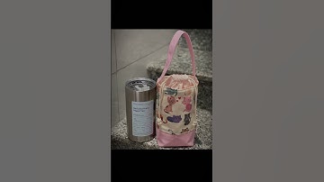 Túi đựng bình Mèo Mộc có quai xách dạng túi rút dây trơn màu Hồng nhiều kích cỡ