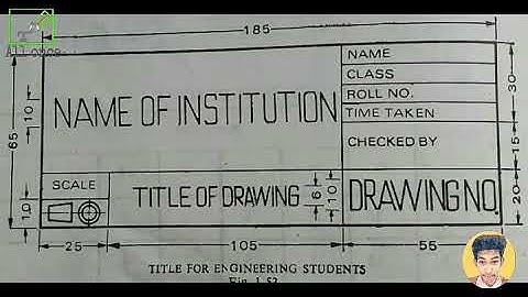 How to make Title block with hand easily. (engg. Drawing) (ED) 1st year page no 32.