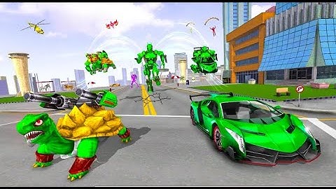 Turtle Robot Animal Rescue - City Rescue Mission - #03 – New Robot Car Transform Android Gameplay.