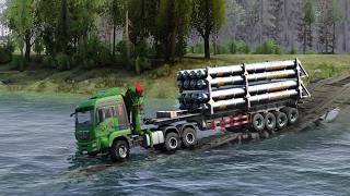 Deadly Crossing: Surviving in the River, trucks heavy equipment Transporting | Deadliest Journeys