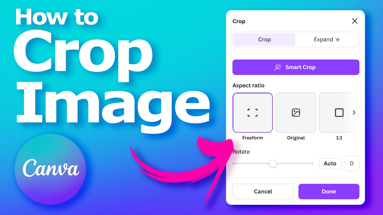 How to crop image in Canva - YouTube