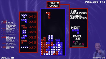 NES TETRIS - level 24 maxout (188.35 lines) - 26/11/2019