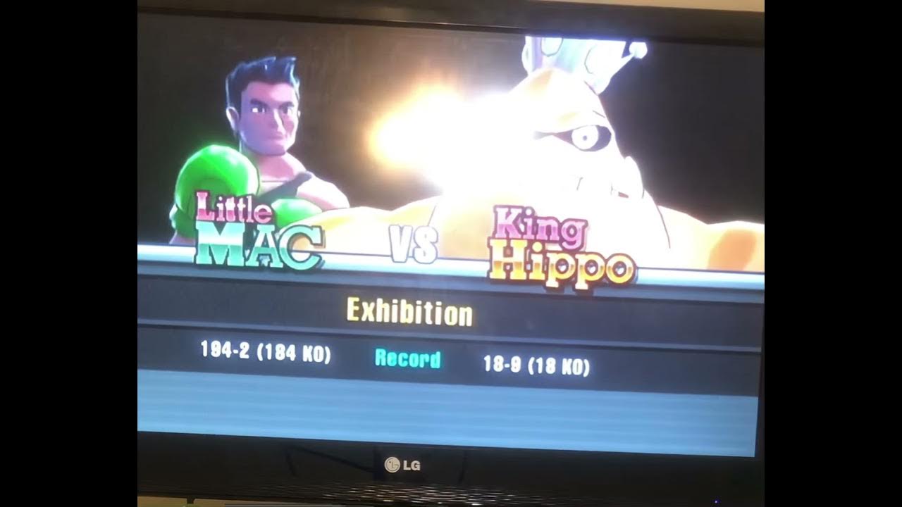 Punch out!! Wii contender king hippo In 57.91 seconds YouTube
