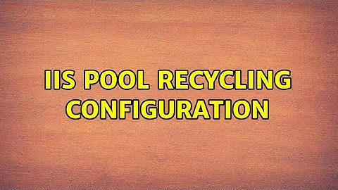 IIS Pool Recycling Configuration