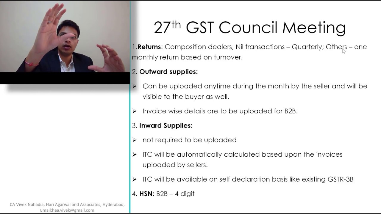27th GST Council Meeting held on 04th May, 2018