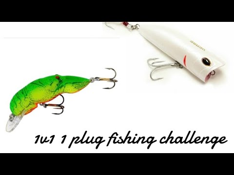1 v 1 1 plug fishing challenge