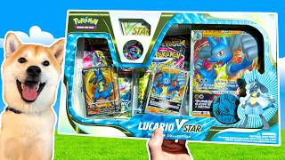 Opening a Pokemon LUCARIO VSTAR Box