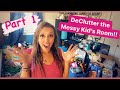 Hoarders ❤️ Declutter the Extremely Messy Kid’s Room Part 1!  Emotional Clean with Me