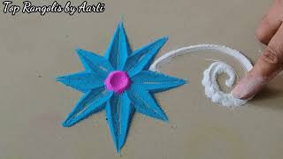 Simple, Beautiful Flowers Rangolis | rangoli kolam | Satisfying Sand Videos by Aarti | Top Rangolis screenshot 5