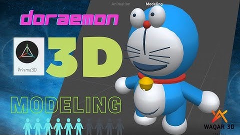 Doraemon 3d Modeling || Doraemon Kase banaein  ||Prisma 3d