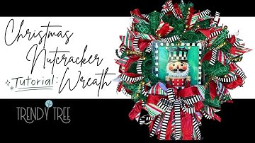 DIY Nutcracker Christmas Wreath with Deco Mesh & Trendy Tree Supplies