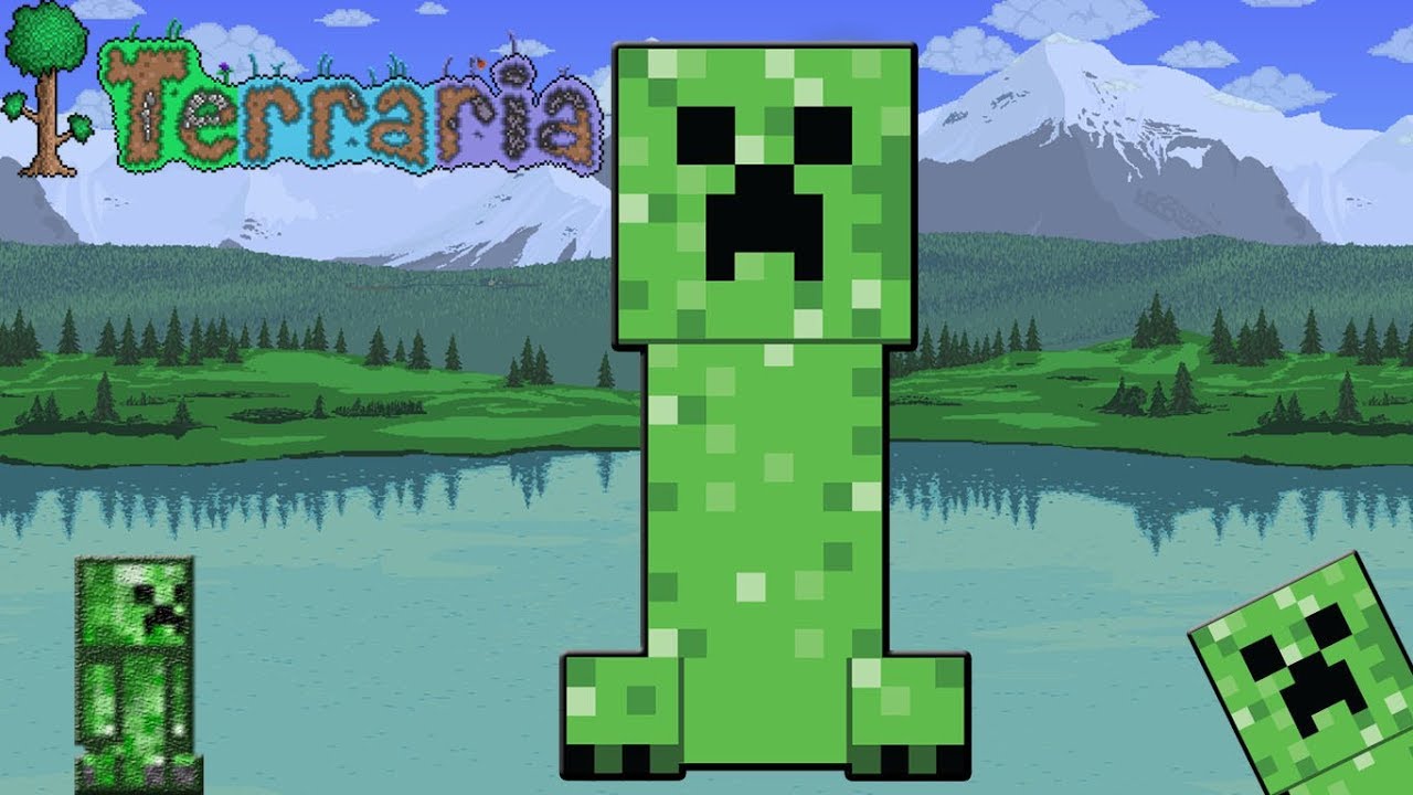 Vestido de Creeper do Minecraft no Terraria (Terraria Gameplay PS4