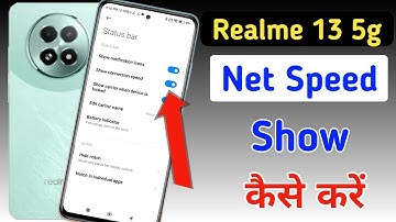 How to show net speed Realme 13 5g/Realme 13 5g me data speed kaise dekhe/network speed setting