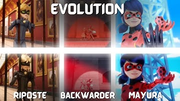 Evolution Past Episodes & Time Travel Scenes | Side by Side  | Miraculous Ladybug Season 5