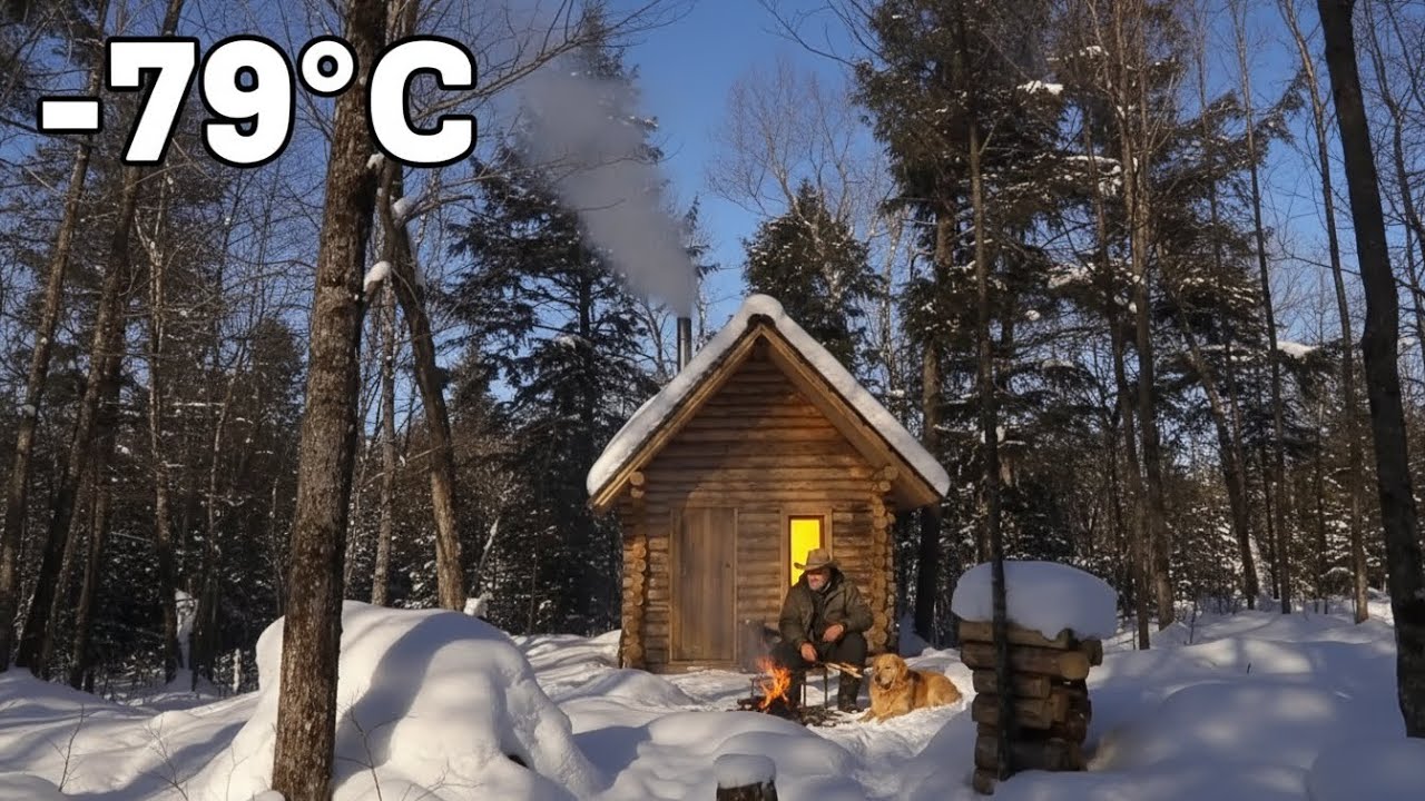 Surviving –79°C: Building a Warm Shelter Deep in the Forest - YouTube