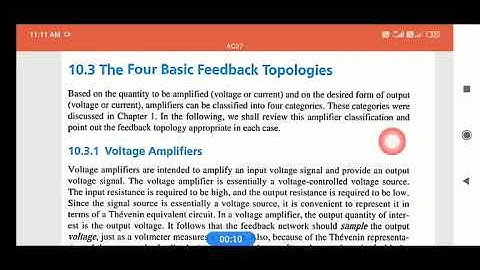 The four basic feedback topologies (Analog circuits, 18EC42)