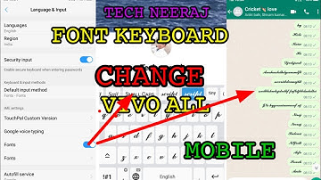 How to change  font stayle vivo y81