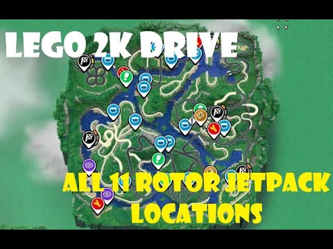 Jetpack Rotor Bits LEGO 2K Drive - ALL 11 Rotor Jetpack Locations - Prospecto Valley Map ...