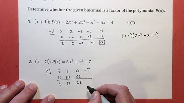 6-4 Factoring Polynomials problems #1-3